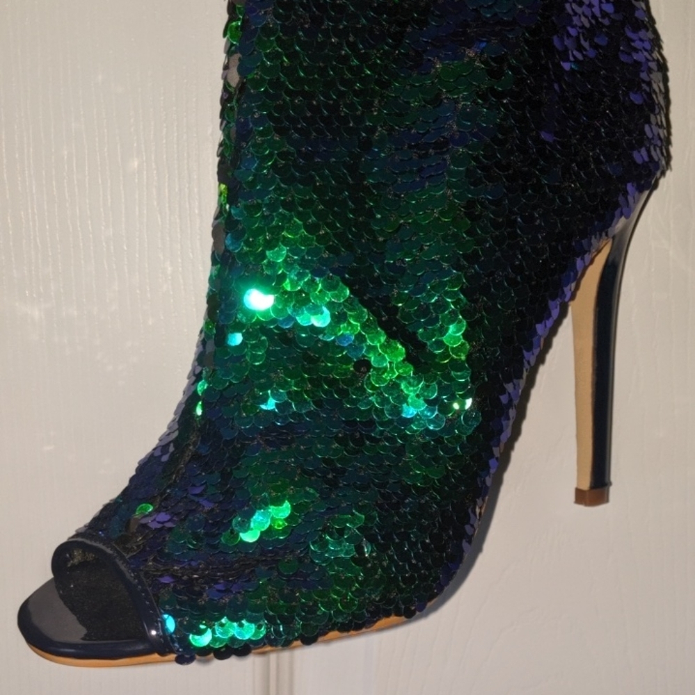 Sequin mermaid high boots  24 hours .LAST CHANCE